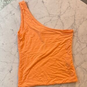 Jcrew Orange One-Shoulder Top